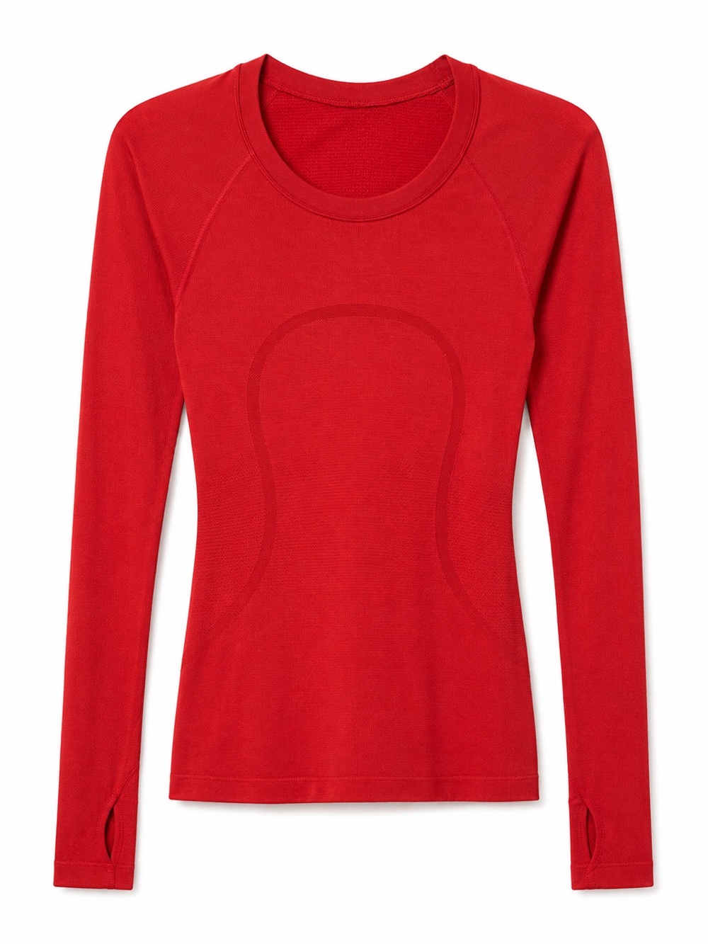 Lululemon Red Long Sleeve Running Athletic Top Size 6
